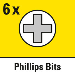 6 punte con intaglio a croce (Phillips) da PH1 – PH3