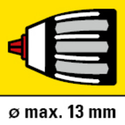 Apertura del mandrino portapunta max. 13 mm