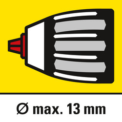 Apertura del mandrino portapunta max. 13 mm