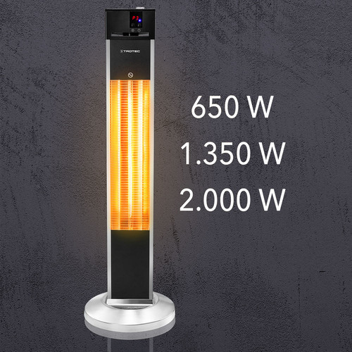 Calore a infrarossi fino a 2.000 Watt