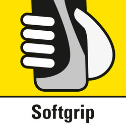 Design ergonomico della pistola con softgrip e manico protettivo