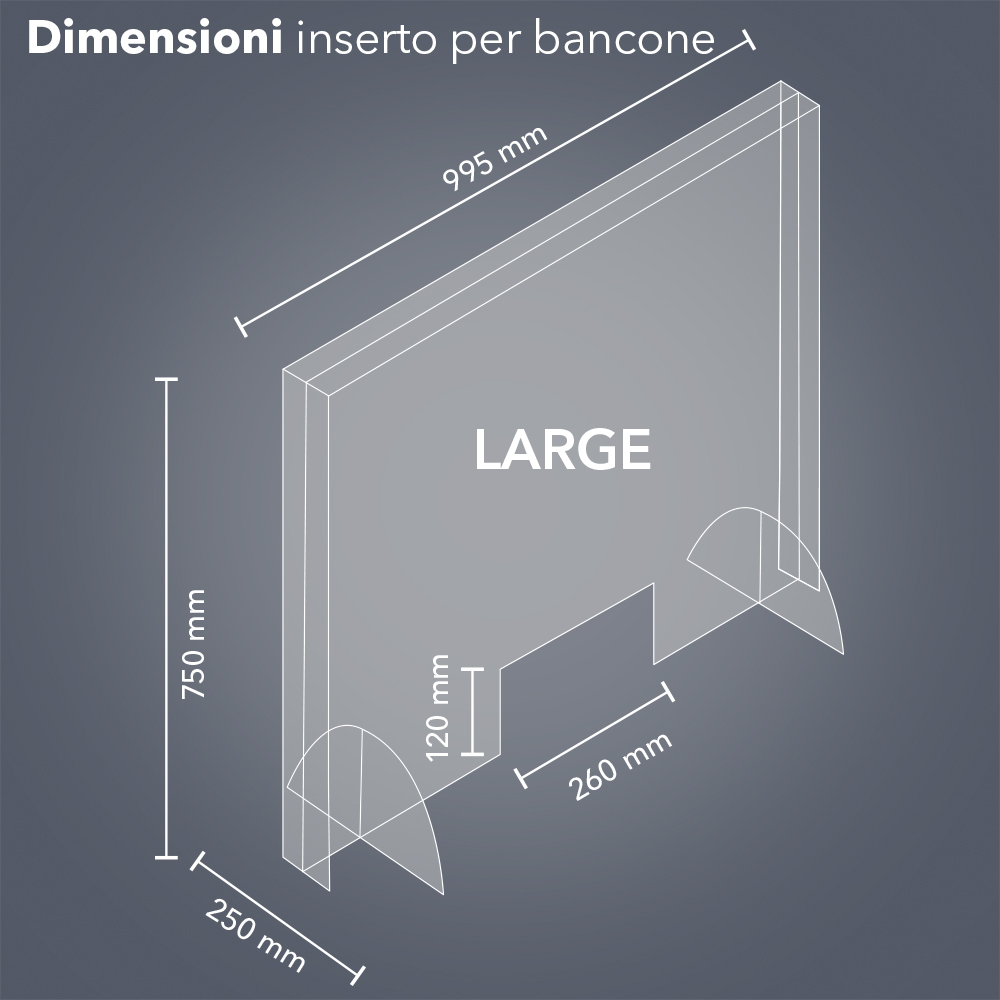 Dimensioni inserto per bancone (large)