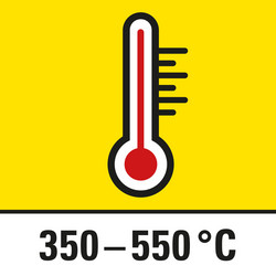 Funzionamento ad aria calda con 350 °C o 550 °C