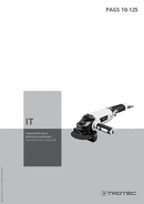 Istruzioni per l'uso Smerigliatrice angolare PAGS 10-125 (IT)