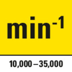 Numero di giri a vuoto: da 10.000 a 35.000 min-1