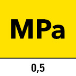 Pressione idrica d'ingresso: 0,5 MPa