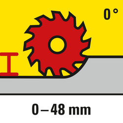 Profondità di taglio regolabile fino a 48 mm per tagli verticali