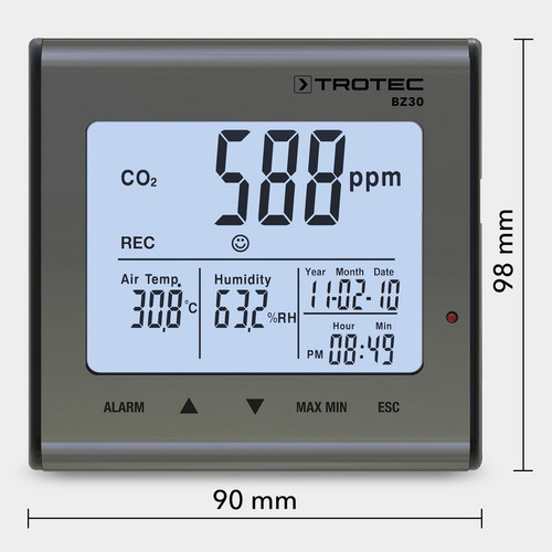 Registratore di dati sulla qualità dell'aria CO2 BZ30