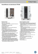 Scheda prodotto Deumidificatore ad adsorbimento TTR 800 (IT)