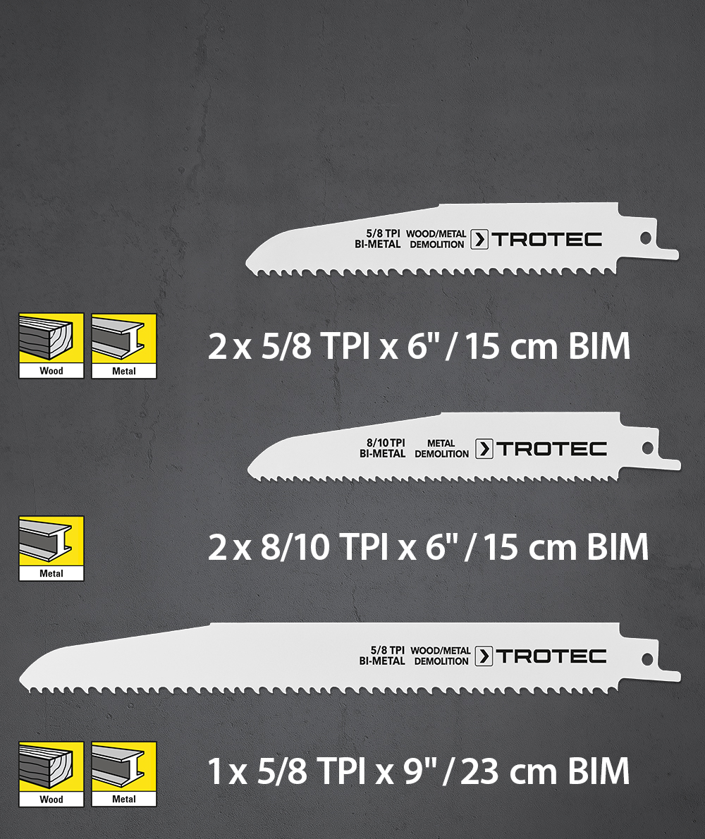 Set lame per seghetto a gattuccio Trotec - TROTEC