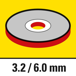 Spessore mola 3,2/6 mm