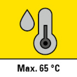 Temperatura max. dell'acqua: 65 °C