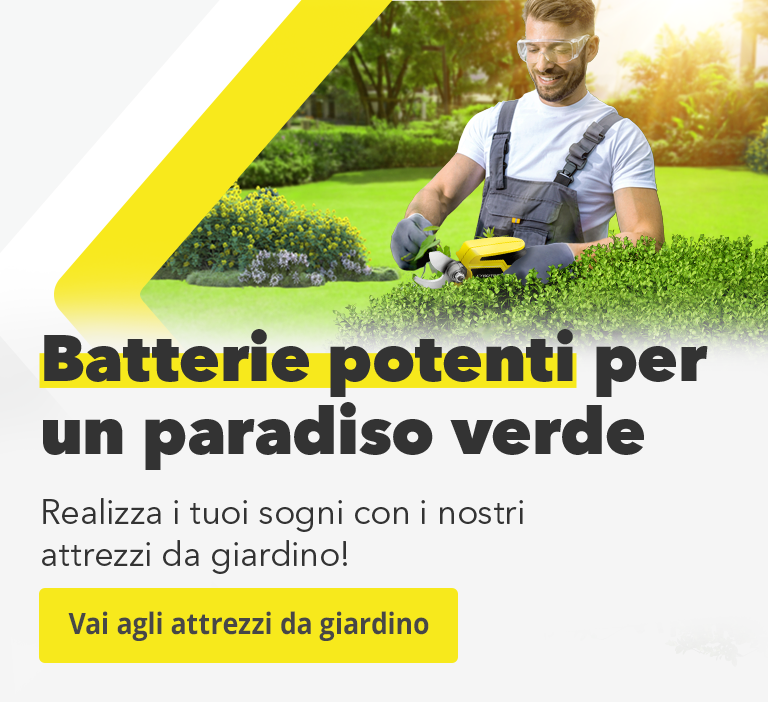 Batterie potenti per un paradiso verde - Realizza i tuoi sogni con i nostri attrezzi da giardino!